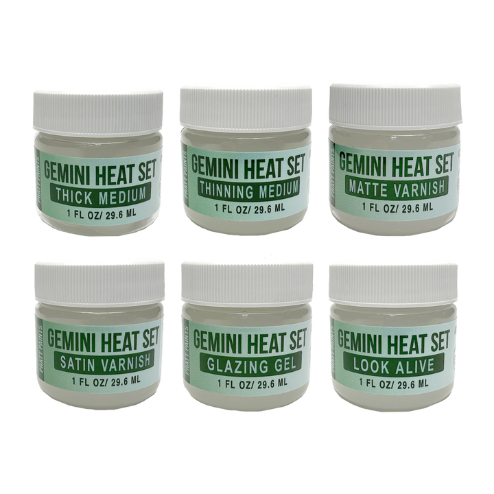 Set of 6 Gemini® Heat Set Varnishes